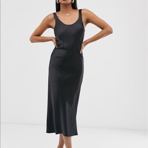 Black slip dress